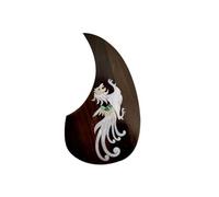 Acoustic Guitar Scratch Plate Shell Inlaid Folk Guitar Pickguard Rosewood Ebony Backing Double-sided Adhesive(A)
