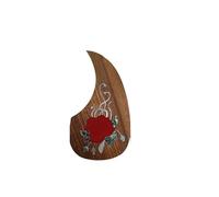 Acoustic Guitar Scratch Plate Shell Inlaid Folk Guitar Pickguard Rosewood Ebony Backing Double-sided Adhesive(I)