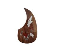 Acoustic Guitar Scratch Plate Shell Inlaid Folk Guitar Pickguard Rosewood Ebony Backing Double-sided Adhesive(F)