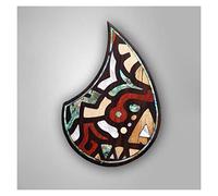 Acoustic Guitar Scratchplate Professional Solid Wood Guitar Guard Plate Anti-scratch Guitar Pick Protector With Shell Inlay Acoustic Guitar Pickguard