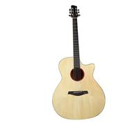 Acoustic Guitar Solid Wood Folk Guitar Beginner Starter Kit Strong Penetrating Power Fully Equipped for Beginners (Original Wood Color)