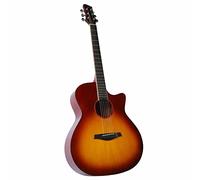Acoustic Guitar, Spruce and Mahogany Mirror, 41 Inch Folk Guitar, Smooth Tone, Fine Texture with Cleaning Cloth for Adults to Play (Sunset Color)