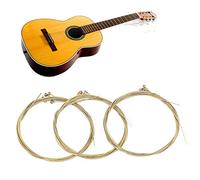 Acoustic Guitar Strings, 3 Set Universal Steel Guitar Strings Replacement Steel String Guitar String Replacement (Brass String*3)
