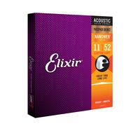 Acoustic Guitar Strings Elixir 11-52 Nanoweb Phosphor Bronze 100% Genuine