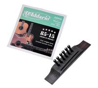 Acoustic Guitar Strings Steel Copper Bridge 6 Saddle Pins