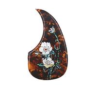 Acoustic Guitar Teardrop Pickguard Elastic Soft Adhesive Pickguard With Exquisite Double Flower Pattern Acoustic Guitar Replacement Parts