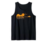 Acoustic Guitar Tree Moon Reflection Landscape Guitarists Tank Top