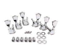 Acoustic Guitar Tuner Machine Head 3x3 Vintage Guitar Tuners Electric Guitar Tuning Machine (silver-6)