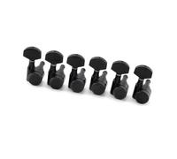 Acoustic Guitar Tuning Pegs 15:1 Gear Ratio Fully Sealed Locking 6 Pair Tunerset Black For SQ ST Tele Guitars