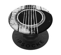 Acoustic Guitar, Vintage, Distressed, Rock & Roll Music. PopSockets Adhesive PopGrip