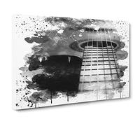 Acoustic Guitar Vol.2 V4 Modern Canvas Wall Art Print Ready to Hang, Framed Picture for Living Room Bedroom Home Office Décor, 24x16 Inch (60x40 cm)