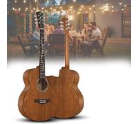 Acoustic Guitar with Bag and Tutorial for Adult Beginners, Steel-String Folk Instrument for Easy Learning and Practice