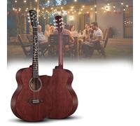 Acoustic Guitar with Bag and Tutorial for Adult Beginners, Steel-String Folk Instrument for Easy Learning and Practice