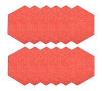 Acoustic Isolation Foam, Safe Easy Installation Polyester Fibre Durable Hex 12Pcs Sound Absorption Panel Flame Retardant for Home(Pink)