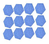 Acoustic Isolation Foam, Safe Easy Installation Polyester Fibre Durable Hex 12Pcs Sound Absorption Panel Flame Retardant for Home(blue)