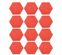Acoustic Isolation Foam Set, Sound Absorption Panel Polyester Fibre 12Pcs for Home(Pink)