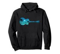 Acoustic Music Guitar City Sky Moon Night Forest Nature Tree Pullover Hoodie