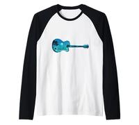 Acoustic Music Guitar City Sky Moon Night Forest Nature Tree Raglan Baseball Tee