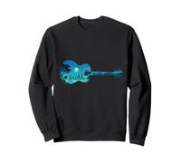 Acoustic Music Guitar City Sky Moon Night Forest Nature Tree Sweatshirt
