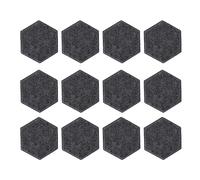 Acoustic Panels 12 - Pack | High Density Polyester Fiber for Sound | Wall Treatment for Studio/Office/Home | Beveled Rim Easy Stick - On Install (Dark grey)