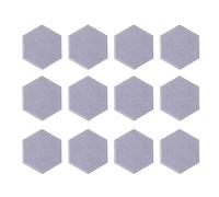Acoustic Panels 12 - Pack | High Density Polyester Fiber for Sound | Wall Treatment for Studio/Office/Home | Beveled Rim Easy Stick - On Install (Moonlight Gray)