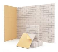 Acoustic Panels, 12 Pack Sound Absorbing Panels Self-adhesive, Studio, Bedroom, Gaming Room, Office, Decorative Brick Acoustic Tiles for Walls Door Ceiling 11.8" X 11.8" X 0.4" Beige