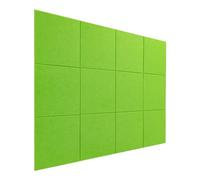 Acoustic Panels 18-Pack 30x30 cm Sound Absorbing Panels, Self-Adhesive Wall Tiles, 9mm Thick Studio Foam for Noise Reduction, Home Theater,Recording Studio, Office, Bedroom - Blue, DIY Cuttable,Green