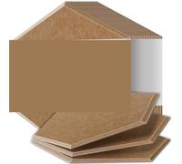 Acoustic Panels Sound Proof Panels High Density Flame Resistant Absorb Noise Eliminate Echoes(43 Brown,6 Pcs,1.2cm Medium Density)