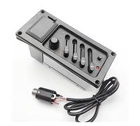 Acoustic Pickup 4 Band Acoustic Guitar Preamp Amplifier Left Piezo Pickup 6.5MM Output Acoustic Guitar Acceseories Pickup (Color : EQ-7545R Flat)