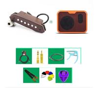 Acoustic Pickup Intermediate Fingerstyle Folk Guitar Pickup No-hole Punching Amplifier(10m+speaker)