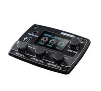 Acoustic Pickup Professional Acoustic Guitar Pickup LCD Digital Tuner Preamp EQ Live Streaming Microphone Guitar Parts Accessories