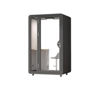 Acoustic Privacy Booth with LED Lighting for Quiet Phone Calls and Meetings