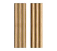 Acoustic Slat Wall Panels x 2 Oak Luxury 3D Wood Veneer Modern Decorative Feature Media Slatted Panelling Interior Wall Ceiling 2400 x 600mm Felt Backing Sound Absorbing Easy Installation Fixing Kit