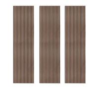 Monstershop Acoustic Slat Wall Panels x 3 - Dark Walnut, Brown