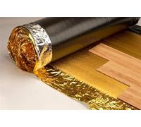 Acoustic Super Sonic Gold Underlay 5mm Engineered for All Wood, Laminate Flooring Damp Proof Membrane Great Sound & Heat Insulation (Roll Dimension:15㎡)