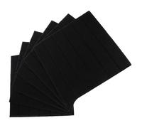 Acoustic Treatment Soundproofing Panels 30x30cm Black 6pcs Felt Board | Polyester Fibre, Vertical Stripe Design, Doors and Walls, Sound Absorption Panel for Studio Use