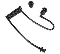 Acoustic Tube Earpiece Coil Tubes Replacement with Earbuds, Replaceable Covert Acoustic Air Tube for Two-Way Radio Audio Kits, Headset Headphone Air Single Channel for Walkie Talkie (Black)