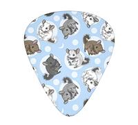 Acoustic Variety Pack Guitar Pick Pack Of 12 Including Thin, Medium And Heavy Guitar Pick Blue Chinchillas And Moon