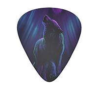 Acoustic Variety Pack Guitar Pick Pack Of 12 Including Thin, Medium And Heavy Guitar Pick Wolves Howl In The Northern Lights