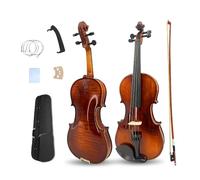 Acoustic Violin 1/2 4 String Violin Kit with case,bow for Adults Kids Solid wood Ebony Fittings Maple Spruce Nice tone (1/2 size) (4/4 full size)