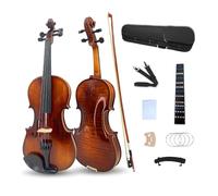 Acoustic Violin 1/2 4 String Violin Kit with case,bow for Adults Kids Solid wood Ebony Fittings Maple Spruce Nice tone (1/2 size) (1/4 size)