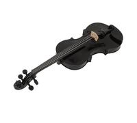 Acoustic Violin, Durable Unique Sequin Complete Beginners Violin Starter Kit with Fittings for Birthday (Black)