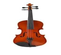 Acoustic Violin Set with Case 1/8 plywood bright color acoustic violin with rosin case, bow, silencer kit practice set for music lovers(Brown)