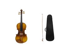 Acoustic Violin Set with Case 1 pc 4/4 Natural Acoustic Violin Retro Style Fiddle with Case & Bow Musical Instrument Accessories(Type C)