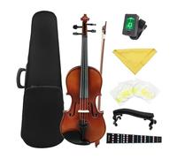 Acoustic Violin Set with Case 4/4 1/4 1/8 vintage color violin with case, bow, strings, shoulder rest and tuning cloth(1-8 Violin Set 2)