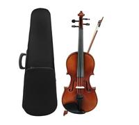 Acoustic Violin Set with Case 4/4 1/4 1/8 vintage color violin with case, bow, strings, shoulder rest and tuning cloth(4-4 Violin Set 1)