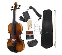 Acoustic Violin Set with Case 4/4 3/4 1/8 1/2 1/4 Vintage violin basswood set with case bow shoulder rest accessories suitable for beginners(1-2 Violin set)