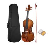 Acoustic Violin Set with Case 4/4 acoustic violin full size spruce top maple back, roll, fingerboard with carrying case bow rosin(Pattern 2)