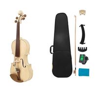 Acoustic Violin Set with Case Professional 4/4 violin beginner set with case, bow, tuner, silent(4-4 Violin Set)