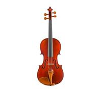 Acoustic Violin Set with Case Violin V02 for Beginner Dark Retro/Red Glossy Colors Solid Spruce Maple with Canvas Case Available in 4/4-1/8 Sizes(Glossy 4-4 Size)